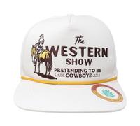 Sendero Provisions Co. Western Show Adjustable Snapback Hat with Embroidered Design & Braided Rope (Pumice/White) - One Size, Off-white, One size