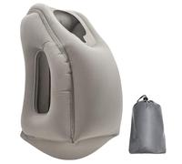 Senders Inflatable Travel Pillow Neck Pillow Lightweight Quick Pack for Airplane Train Car Quick Inflation and Deflation Travel Camping Neck Support Pillow (Grey)