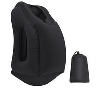 Senders Inflatable Travel Pillow Neck Pillow Lightweight Quick Pack for Airplane Train Car Quick Inflation and Deflation Travel Camping Neck Support Pillow (Black)