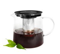 Sendez 1,2 L Transparent Glass Tea Pot With Stainless Strainer Borosilicate