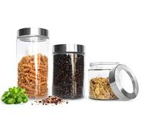 Sendez 3 Small Storage Jars with Metal Lid