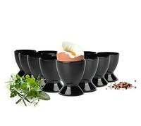 Sendez 6 Black Glass Egg Cups