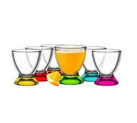 Sendez 6 Colourful Glass Egg Cups Egg Stand Egg Holder Glass Egg Cups