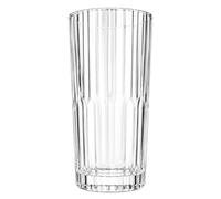 Sendez 6 Drinking Glasses 310 ml Ribbed Long Drink Glasses Groove Structure | Set of 6 drinking glasses with 310 ml and elegant vertical groove structure for water, juice, soft drinks