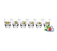 Sendez 6-Pack Modern Shot Glasses, 25ml, Colorless, Reusable, Dishwasher Safe