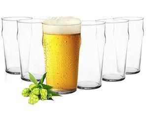 Sendez 6 Pint Glasses 0.5 L Beer Glasses Pint Glass Juice Glasses