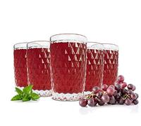 Sendez Caroline Drinking Glasses 300 ml with Relief Water Glasses Juice Glasses Cocktail Glasses Long Drink Glasses