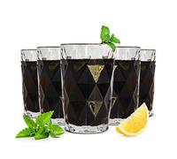 Sendez Gabi 6 Drinking Glasses 350 ml Water Glasses Juice Glasses Cocktail Glasses Long Drink Glasses