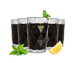 Sendez Gabi 6 Drinking Glasses 350 ml Water Glasses Juice Glasses Cocktail Glasses Long Drink Glasses