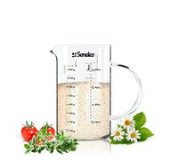 Sendez® Measuring Jug 1 L Made of Borosilicate Glass Measuring Jug Dosing Aid Litre Cup Kitchen Aid Measuring Container
