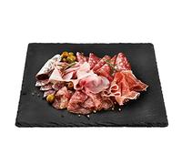 Sendez® Slate Plate Set 45 x 30 cm Serving Plate Cheese Plates Coasters Cheese Plate 2-12 Pieces (2 Pieces)