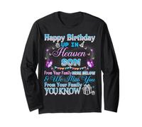 Sending Birthday Wishes to Our Son in Heaven Long Sleeve T-Shirt
