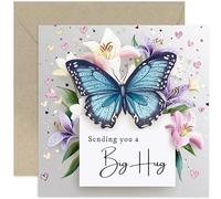 Sending You A Big Hug Thinking of You Greeting Card for Friend - Here For You, In My Thoughts, Condolences, Bad News - Supportive Gives for Women - Best Friend, Sister, Daughter