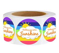 Sending You Some Sunshine Stickers Happy Mail for Package Seals,Gift Tags,Boxes,1.5 Inch 500 Pcs