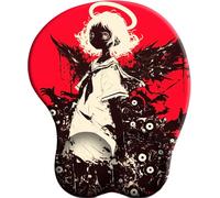 SENDJJ 3D Mouse Mat with Gel Wrist Rest -Non-slip Blood Wing Holy Child Rubber base Mouse Pad- Ergonomic Comfort Mousepad Wrist Support for Computer Laptop Office&Home