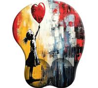 SENDJJ 3D Mouse Pad with Wrist Rest Support gaming mouse pad Chasing the Love Balloon Ergonomic Mouse Mat Silicone Comfort Gel Mousepad for Computer Home Office Working Gaming