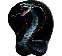 SENDJJ 3D Mouse Pad with Wrist Support Golden Scale Python King Ergonomic Gel Wrist Rest Non-Sliding Rubber Base for Gaming Computer and Office 27x22 cm