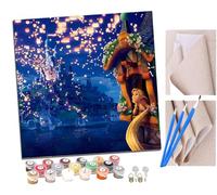 SENDJJ Paint by Numbers Cartoon Beautiful Girl Wishes Paint by Numbers Kits for Adults Kids Beginners 40 x 50 cm Adults with Paintbrushes DIY Painting for Home Decoration Without Frame