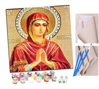 SENDJJ Paint by Numbers Christian Prayer Godmother Paint by Numbers Kits for Adults Kids Beginners 40 x 50 cm Adults with Paintbrushes DIY Painting for Home Decoration Without Frame