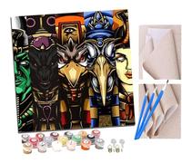 SENDJJ Paint by Numbers Egyptian God Anubis Wadjet Paint by Numbers Kits for Adults Kids Beginners 40 x 50 cm Adults with Paintbrushes DIY Painting for Home Decoration Without Frame