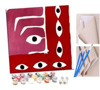 SENDJJ Paint by Numbers for Adults and Beginner Abstract Ancient Egyptian Art (2) Kits On Canvas Without Frame DIY Color Oil Painting Acrylic Paints,Home Wall Decor 40X40CM