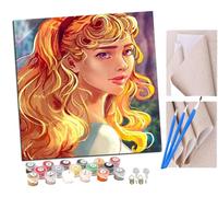 SENDJJ Paint by Numbers for Adults and Beginner Anime Girl is Beautiful Kits On Canvas Without Frame DIY Color Oil Painting Acrylic Paints,Home Wall Decor 40X40CM