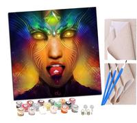 SENDJJ Paint by Numbers for Adults and Beginner Women Colorful Art Abstract Art Kits On Canvas Without Frame DIY Color Oil Painting Acrylic Paints,Home Wall Decor 40X40CM
