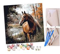 SENDJJ Paint by NumbersEmpire Style Horse Colorful (8) Kits for Adults Kids Beginners 40 x 40 cm Adults with Paintbrushes DIY Painting for Home Decoration Without Frame