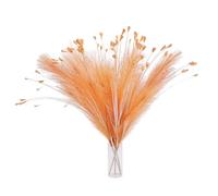 SendyFeather Orange Pampas Grass Decor 4pcs 25 Inch Faux Pampas Grass ， Artificial Pampas for Boho Home Decor, Table Decorations ，Wedding Centerpieces & Vase Filler