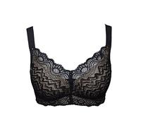 Sendyou Mastectomy Bra with Pockets for Women Breast Prosthesis Full Coverage Sexy Lace SY69 (Black, 38C)