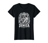 Seneca Endure and Ascend Stoic Memento Mori Value Graphic T-Shirt, Women, Black, XS