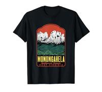 Seneca Rocks Monongahela National Forest West Virginia Value Graphic T-Shirt, Men, Black, L