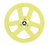 SENECESLI 1/4 7 Inch Empty Take Up Reel to Reel, 6 Holes Sound Tape Pickup for Universal to Tapes, 1/4 Inch Open for Recording Open (Yellow)