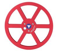 SENECESLI 1/4 7 Inch Empty Take Up Reel to Reel, Aluminum Alloy 6 Holes Sound Tape Pickup for Universal Tapes, 1/4 Inch Nab for Recording Open (Red)