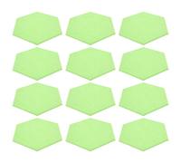 SENECESLI 12Pcs Soundproof Hex Adhesive Acoustic Panels with Strong Practicability,Noise Reduction Polyester Fiber Panels for Recording Studio,Stage (Green)