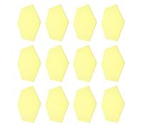 SENECESLI 12Pcs Soundproof Hex Adhesive Acoustic Panels with Strong Practicability,Noise Reduction Polyester Fiber Panels for Recording Studio,Stage (Yellow)