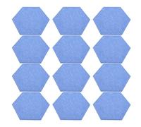 SENECESLI 12Pcs Soundproof Hex Adhesive Acoustic Panels with Strong Practicability,Noise Reduction Polyester Fiber Panels for Recording Studio,Stage (Blue)