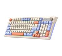 SENECESLI 2.4G Wireless Mechanical Keyboard, 98 Keys Ultra Slim Keyboard with Customizable Backlight, 2000mAh Battery, Sutiable for Laptop PC (Blue)