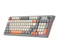 SENECESLI 2.4G Wireless Mechanical Keyboard, 98 Keys Ultra Slim Keyboard with Customizable Backlight, 2000mAh Battery, Sutiable for Laptop PC (Shimmer)