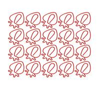 SENECESLI 20pcs Funny Red Strawberries Shape Bookmark Clips, Light and Portable Paper Clips for File Classification, Office and Daily Use