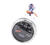 SENECESLI 2inch 52mm Tachometer, Tachometer Gauge 6000 RPM with 7 Color Backlight for Truck Tractor Car RV Boat, Hour Meter (Black Dial Silver Cover CX6227)