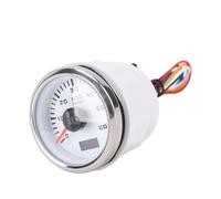 SENECESLI 2inch 52mm Tachometer, Tachometer Gauge 6000 RPM with 7 Color Backlight for Truck Tractor Car RV Boat, Hour Meter (White Dial Silver Cover CX6228)