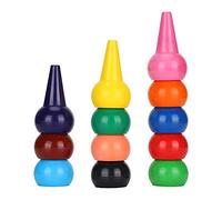 SENECESLI 3D Palm-Grip Crayons Paraffin 12 Colors Non- Finger Paint Sticks, Easy to Grasp for Kids, Coloring and Parent-Child Bonding, Food-Grade Material