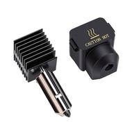SENECESLI 3D Printer Hotend, 0.4mm Hardened Steel Nozzle, Magnetic All Metal Extruder Hotend Assembly with Silicone Cover Replacement for Lab X2D H2S H2D P2S H2D Combo A1 A1 Mini FDM Printer (1PC)