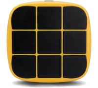 SENECESLI 4 In 1 Tic TacToe Handheld Game for Kids & Teens, 1-2 Players, Electronic Travel Board with 5 Games, Educational Learning Toy, Memory & Brain Games for Kids Age 7+ (Yellow)