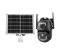 SENECESLI 4G Solar Security Camera Outdoor Wireless 360° PTZ AI Human Auto Tracking 2MP Dual Lens Color Night IP66 Water Proof with Solar Panel for Home Farm Construction Site (EU Version)