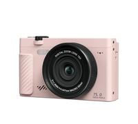 SENECESLI 4K Digital Camera for Photography and Vlogging, 75MP WiFi Vlogging Camera for YouTubes, 18X Zoom Digital Cameras with Flip Screen 3" 180° for Teens and Beginner (Pink)