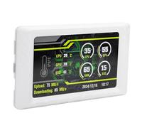SENECESLI 5 Inch FHD 854x480 Secondary Display, Computer Sensor Panel with User Friendly Interface for CPU GPU Memory Frame Rate Monitoring, with Custom Dynamic Video Themes (White)
