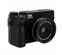 SENECESLI 5K Retro Mirrorless Camera for Travel 75MP Vlog Camera with Pop Up Flash 3 Inch Screen 18x Digital Zoom Support App Connection Vlogging, Content Creation, Photography