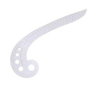 SENECESLI 6-Word Cutting Tool Curved Ruler, Clear and Flexible Grading Ruler Made of ABS Plastic for Students and Pattern Makers - 1 Piece, Fashion Design Students - Most Scenarios